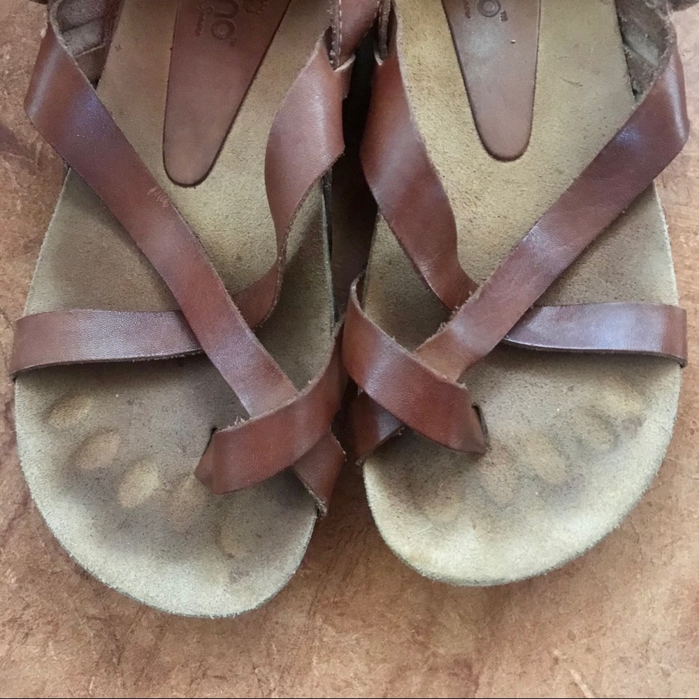 Yokono Strappy Tan Leather Sandals Women’s 7.5/8.5